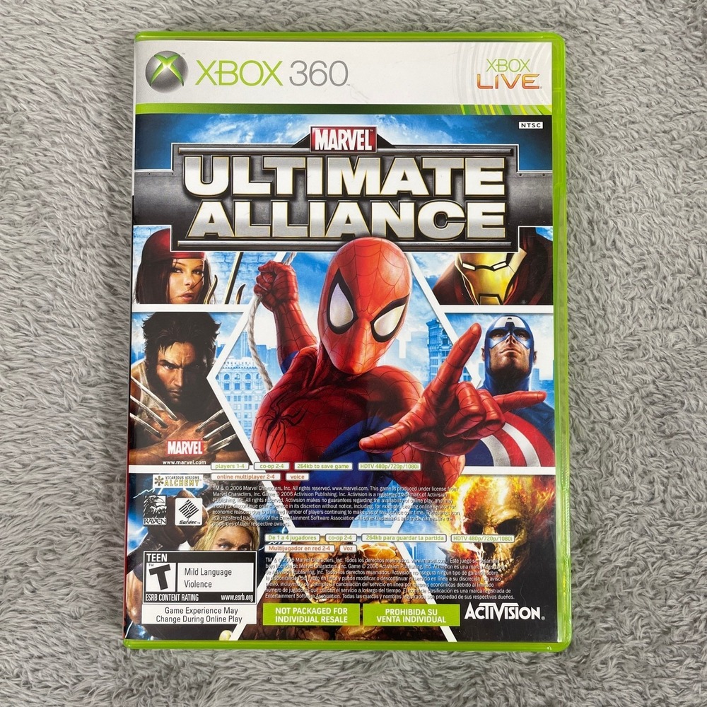 Marvel Ultimate Alliance Forza Motorsport 2 Xbox 360 Bundle Video Game Disc Set
